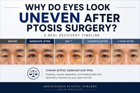 Why Do Eyes Look Uneven After Ptosis Surgery? (Recovery Explained)