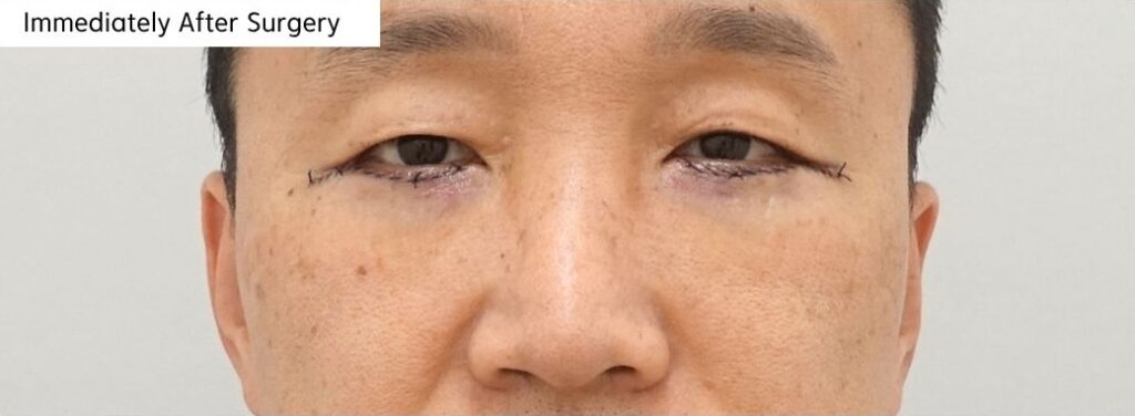 Immediately after revision lower blepharoplasty with fat repositioning in Korea